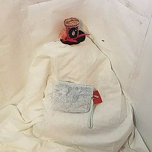 Cute Massimo powder blue soft fuzzy purse